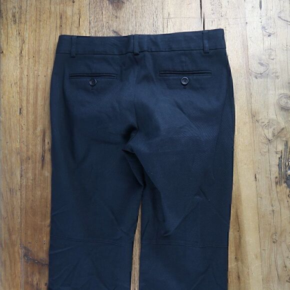 THEORY BLACK COTTON STRETCH OFFICE BUSINESS WORK PANTS SIZE 4 - Picture 7 of 8